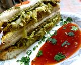 A picture of step 4 of Chicken shami sandwich.