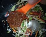 A picture of step 5 of Spicy Schezwan Fried Rice 🍚🍛.