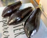 A picture of step 1 of Beef, Spice, and Vegetable Stuffed Eggplants.