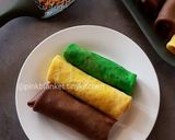 A picture of step 1 of Flavoured Rolled Crepes with Toasted Coconut Filling.