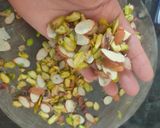 A picture of step 6 of Rasmalai Cake (eggless).