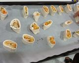 A picture of step 3 of Punjabi puff veggies rolles.