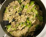 A picture of step 2 of Cream of Mushroom & Broccoli Soup.