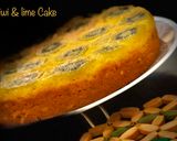 A picture of step 8 of Kiwi and lime upside down cake.