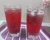 A picture of step 4 of Rose sabja lemonade/cooled refreshing drink.