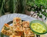 A picture of step 8 of Barley Peri Peri Dhokla.
