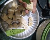 A picture of step 1 of Banana paneer stars.