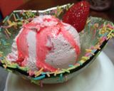 A picture of step 4 of Strawberry ice cream #mashujaarecipe.