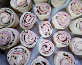 A picture of step 4 of Ham Rolls#endofyearchallenge.