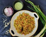 A picture of step 2 of Quinoa pulao.