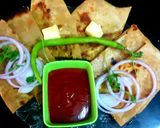 A picture of step 5 of Minced chicken cheese paratha.