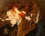 A picture of step 1 of Leftover Beef Qorma Pilao Qorma flip into Qorma Pilao.