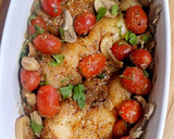 Foto del paso 2 de la receta: Pollo jugoso con burrata y tomates cherry en salsa balsámica