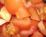 A picture of step 2 of Chicken alo mater.