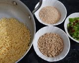A picture of step 1 of Dalia pulao.