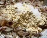 A picture of step 4 of Zunka Maharashtrian recipe,lunch or dinner,eat with chapati.