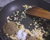 A picture of step 2 of Fry raw banana dip with white sauce.