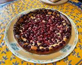 A picture of step 10 of Black Currant Mascarpone Cake with Cherry Sugar.