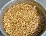 A picture of step 1 of Nishaaste ka Halwa(Soaked Whole wheat flour Sheera).