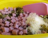 Foto del paso 2 de la receta: Tortilla de alcachofa y jamón