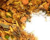 A picture of step 4 of Banana flower asian style.