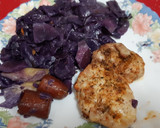 Foto del paso 6 de la receta: Lombarda rehogada con contramuslo de pollo espaciado, en airfryer