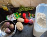 A picture of step 1 of Beetroot Poori aur Sabji.