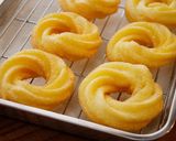 A picture of step 10 of How To Make CRULLERS (Homemade Choux Pastry Donuts, Deep Fried Donuts).