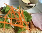 รูปขั้นตอนการทำที่ 3 ของ แซนวิชแฮมไข่ #กินผักรักสุขภาพ5