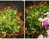 A picture of step 4 of Sweet and Spicy Chicken Liver in soy and coriander sauce.