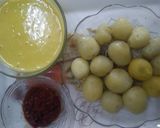 A picture of step 3 of Lasun chutney wada.
