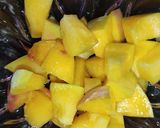 A picture of step 1 of Fruit Chaat With Mosambi Tang Twist 😋🍌🍓🍑.