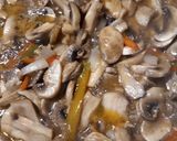 A picture of step 4 of Mushrooms, Onions, and Peppers.