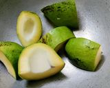 A picture of step 1 of Sweet & Sour Raw Mango & Jaggery.