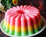 Foto langkah ke 9 dari resep Puding Jelly 3 Rasa.