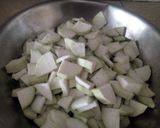 A picture of step 2 of Bhuni Lauki.