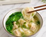 Foto langkah ke 4 dari resep Pangsit rebus - Wonton Isi Ayam Udang.