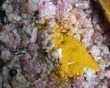A picture of step 3 of Qeema Palak !.