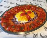 Une image de l'étape 10 de Salade de carottes, tomates, oignon rouge, poivron jaune et mozzarella di buffala.