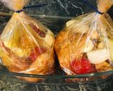 Sütőzacskóban sült csirkecomb és -szárny recept fázis 1 fotója