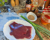 Foto del paso 1 de la receta: Lomos de atún marinado en freidora de aire