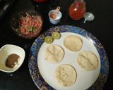 A picture of step 2 of Masala papad.