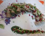A picture of step 6 of Navratri special singade flour khandvi.