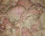 A picture of step 5 of Haryali chicken khrdai.