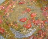 A picture of step 2 of Spaghetti with fresh cooked tomatoes and fresh herbs.