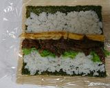 A picture of step 19 of Raw tuna and Sweet soysauce Maki-sushi.