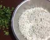 A picture of step 1 of Crispy Poha Bhaji.