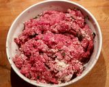 A picture of step 1 of Italian meatballs aka Polpette.