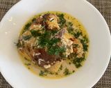 A picture of step 7 of Shqmeruli - Georgian chicken with garlic 🧄.