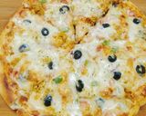 A picture of step 5 of Chicken Tikka Pizza 🍕🍕.